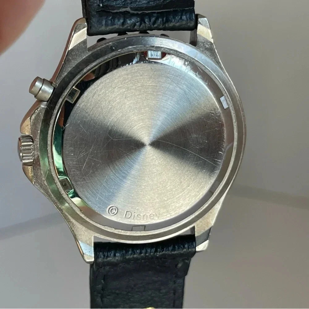 Mickey Mouse Watch With Black Leather Strap . - Picture 9 of 13